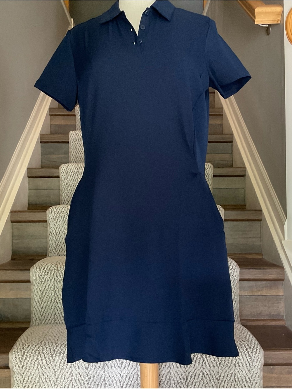 Adidas Navy Short-Sleeve Activewear Golf Tennis Polo Dress